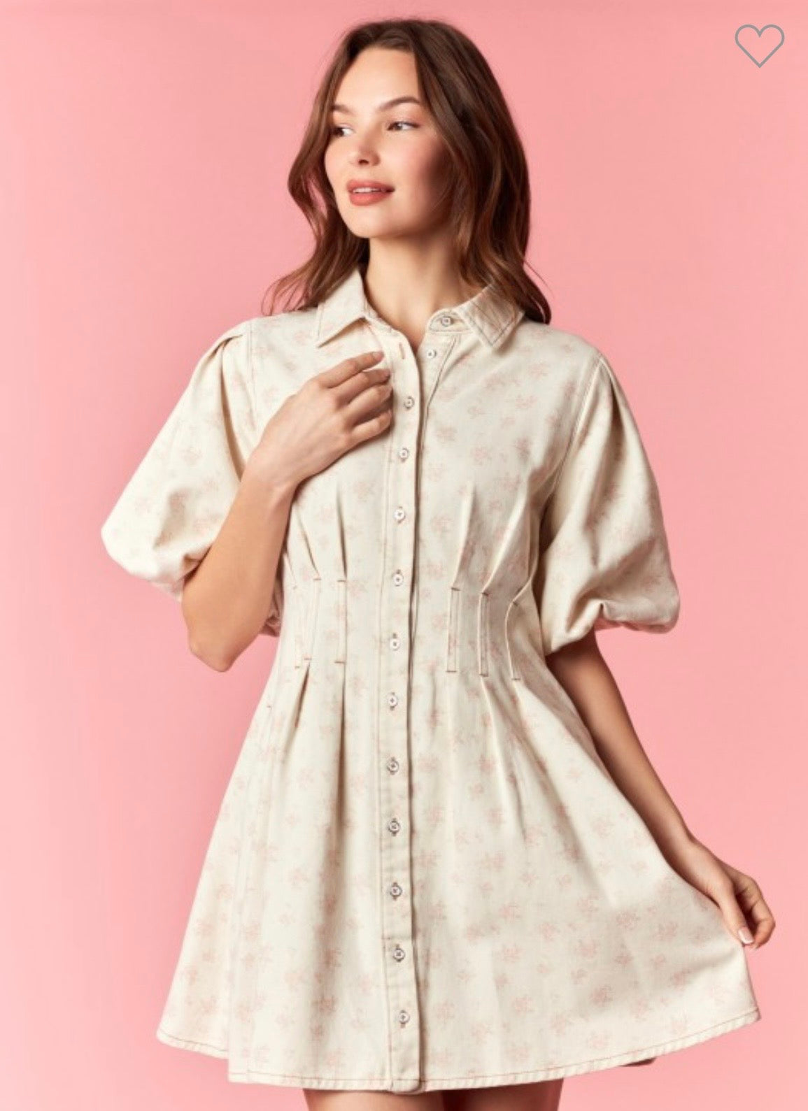 Love Shack Floral Denim Dress