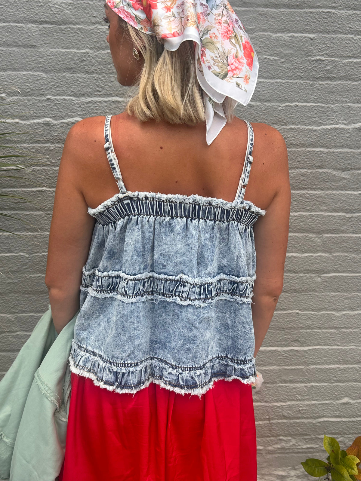 Santa Rose Denim Tank 💋