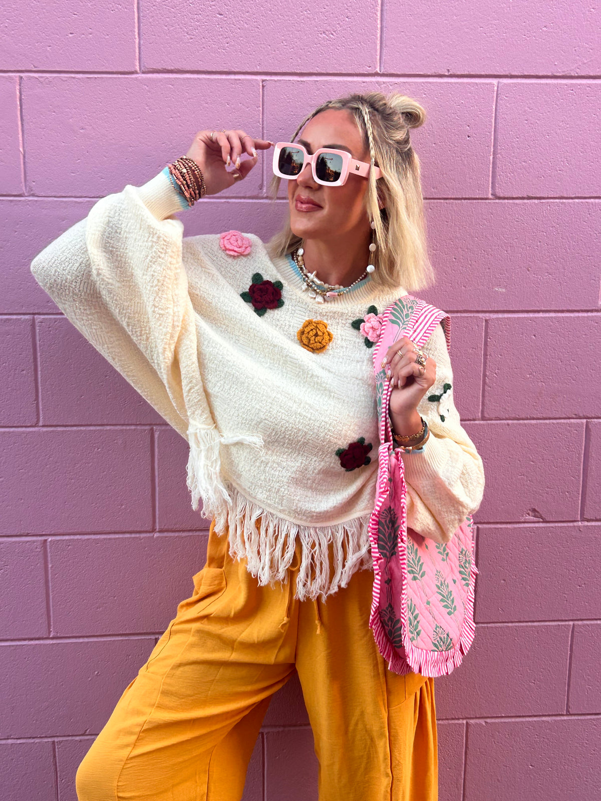 Flowers By The Beach Poncho 🌸