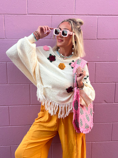 Flowers By The Beach Poncho 🌸