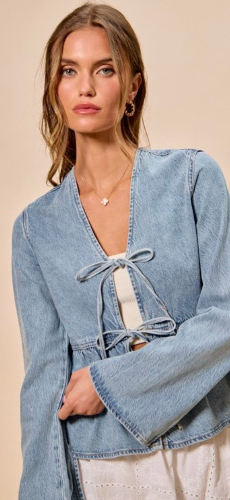 Denim Delight Tie Top