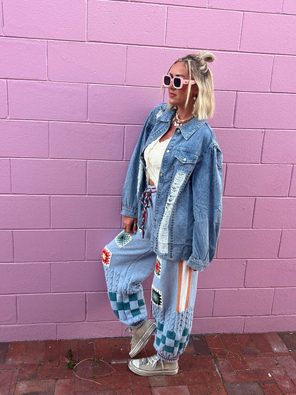 I Think I’m cool Studded Denim Jacket 🕶️