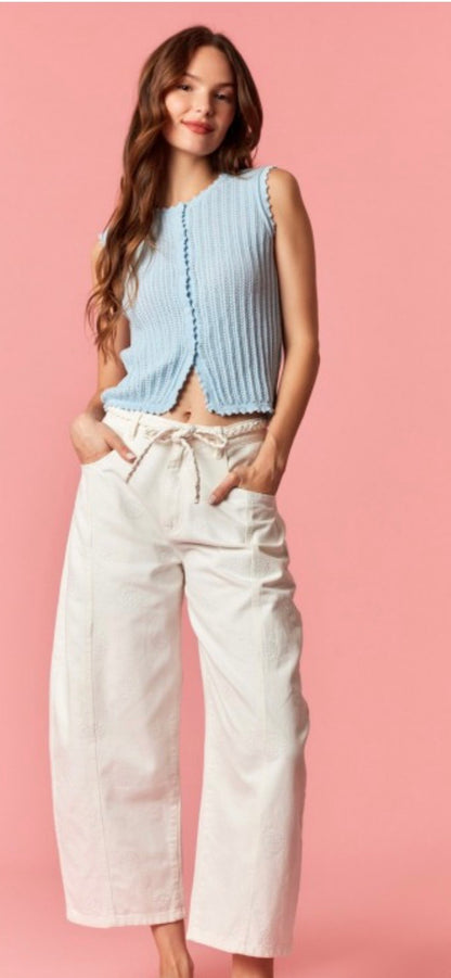 Flower Girl Barrel Denim Jeans