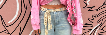 Drift Wood Studded Tie Belt