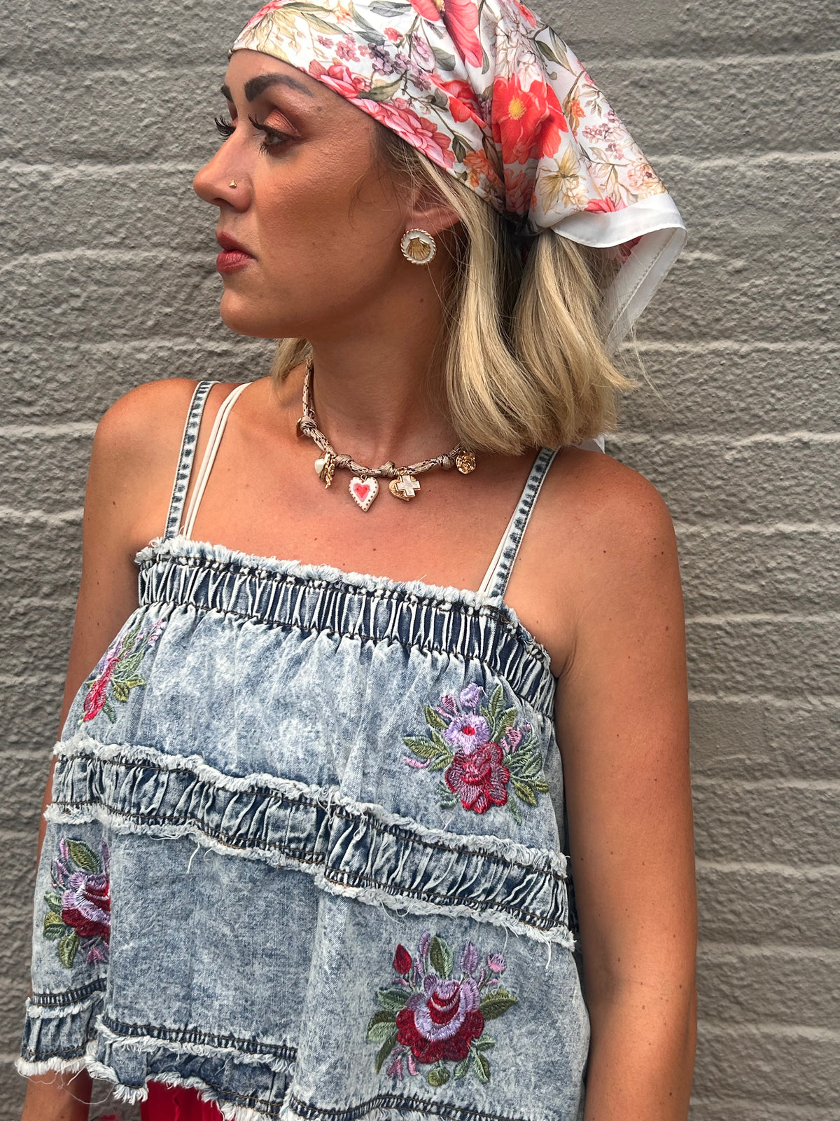 Santa Rose Denim Tank 💋