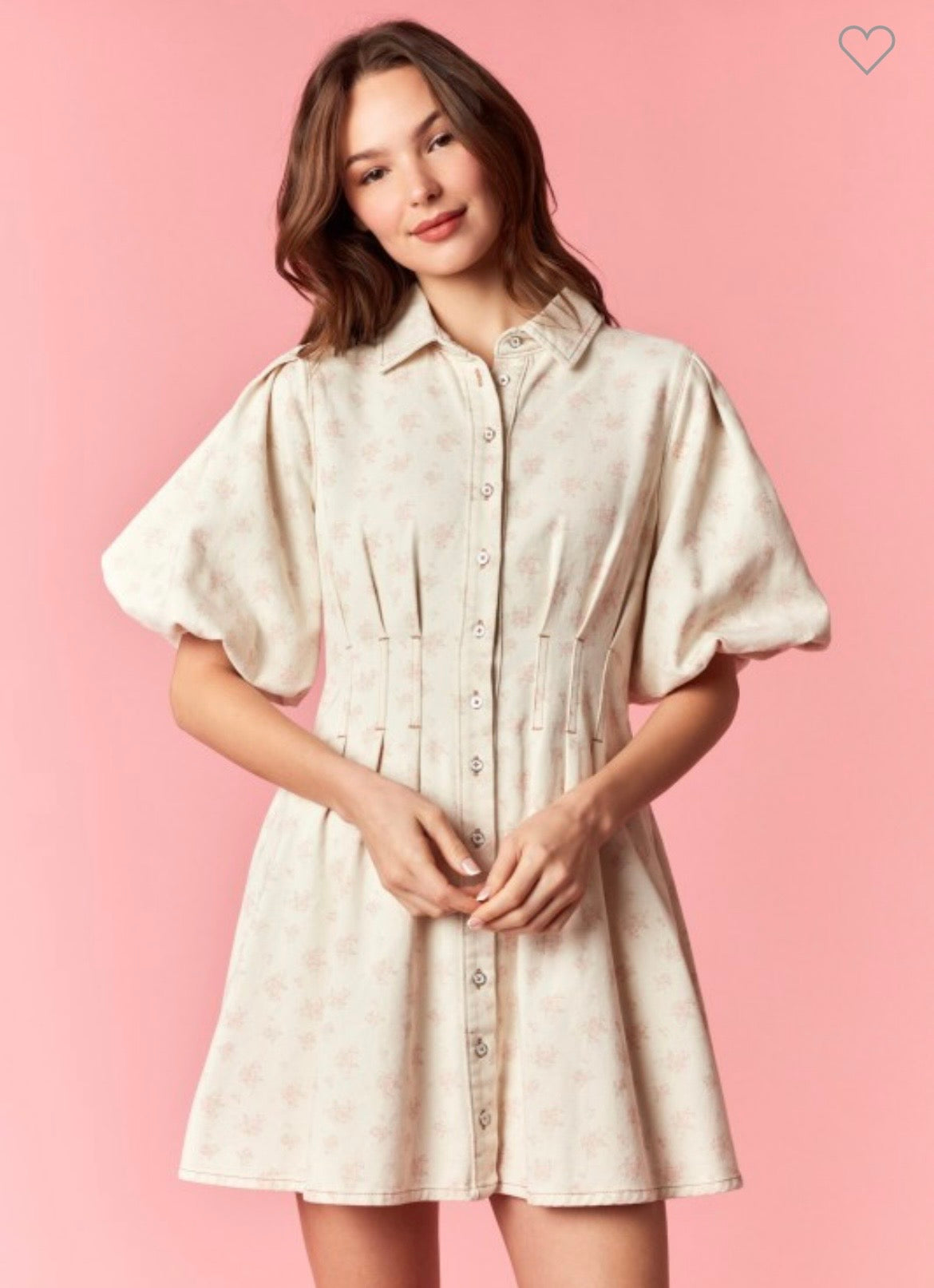 Love Shack Floral Denim Dress