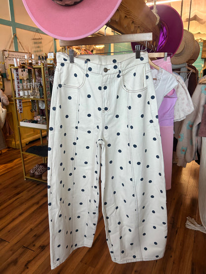 Forever A Polkadot-aholic Wide Barrel Denim