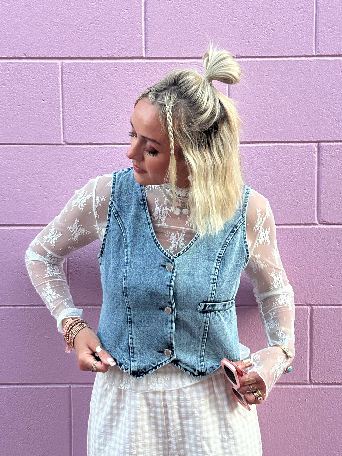 Chill Vibes Denim Vest ✌️