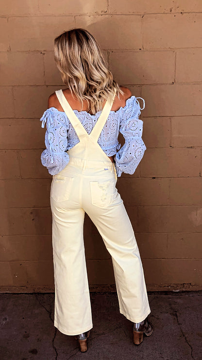 Risen Denim Sunshine Yellow Overalls